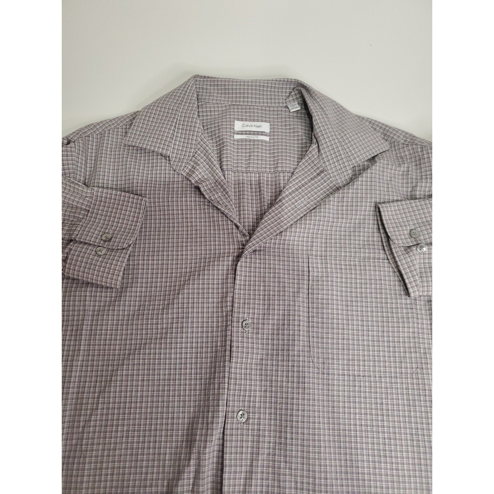 Calvin Klein Button Up Dress Shirt, Regular Fit, 17" 34/35 XL